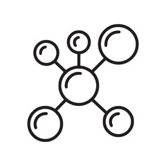 A simple black and white line drawing of a molecule structure on a white background in a square format