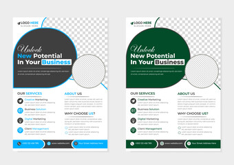 Naklejka premium corporate business flyer design layout