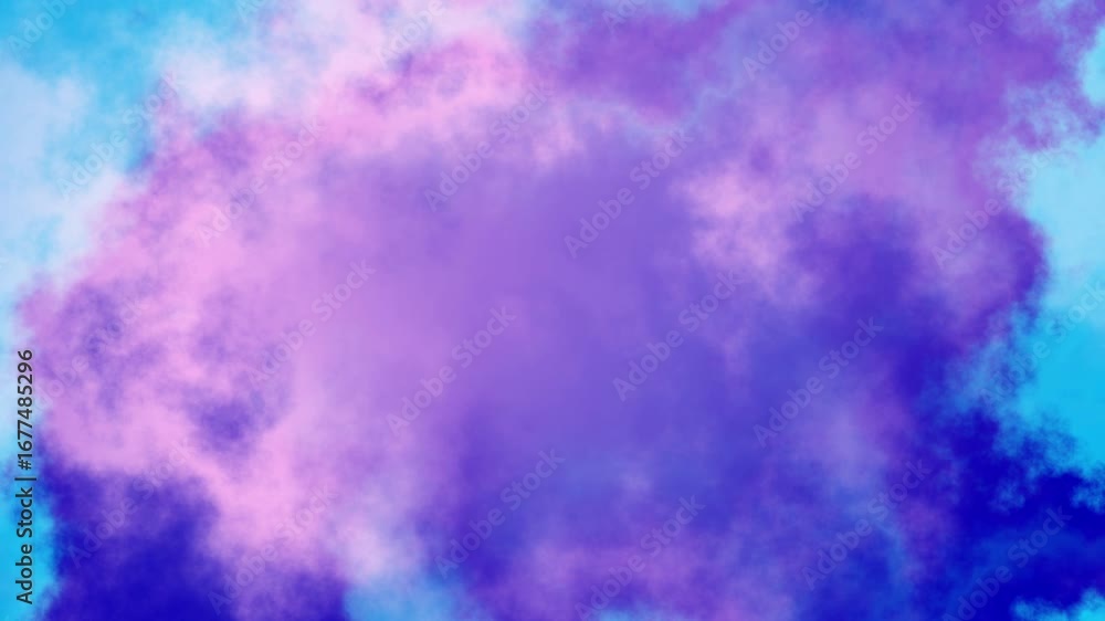 Poster seamless abstract psychedelic wavy background for loop playback. 4k video. cloudy nebula background.