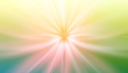 A radiant, light-filled, abstract design featuring a soft, radial pattern of pale pinks, yellows, and greens.