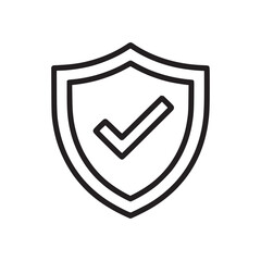 Vector art of shield with check mark, symbolizing protection, security, and approval, emphasizing safety, reliability, and trust in a secure system, ensuring defense and safeguarding