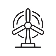 Obraz premium Vector art of wind turbine icon, symbolizing renewable energy and sustainable power generation for a clean and ecofriendly environment, representing a future of innovative technology