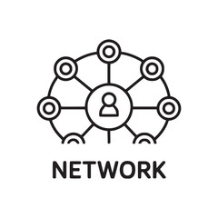 Vector art of network connection with nodes and links, representing social media, internet, and digital communication in a global community for business and technology solutions