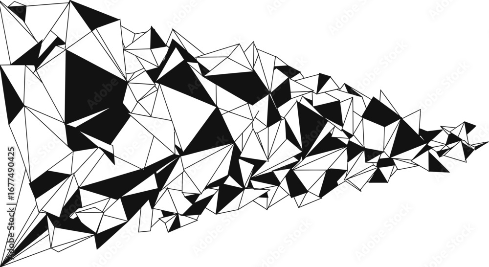 Poster Abstract geometric pattern with sharp edges and triangles
