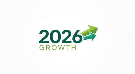 2026 Growth logo design symbolizing progress, success, and development.