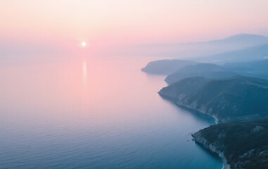 Fototapeta premium sunrise over the river