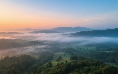 sunrise over the river