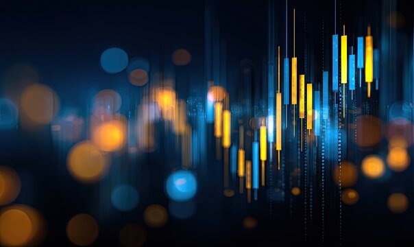 Abstract financial chart with bokeh