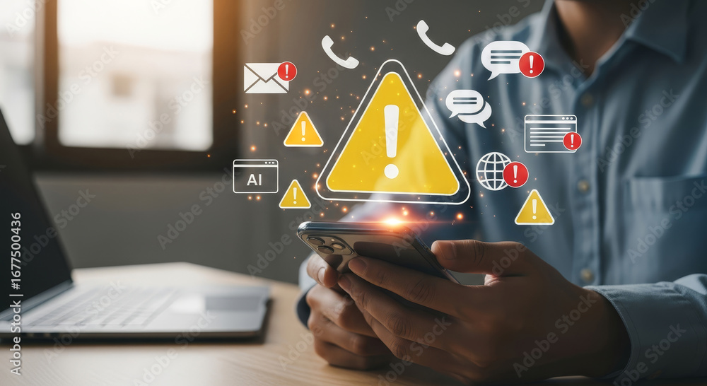 Poster protect your business from cyber threats with proactive mobile security alerts today to avoid data b