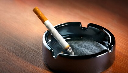 cigarette in ashtray