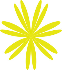 yellow green flower on white background