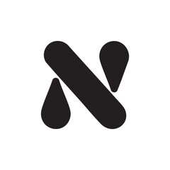 Modern Abstract Drop Shape Geometric Logo Design Vector
