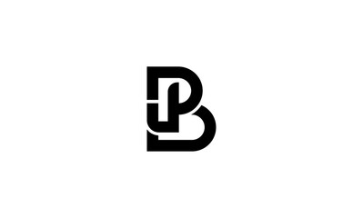 BJ initial letters, monogram logo
