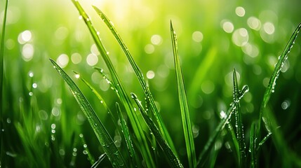 Fototapeta premium Macro detail of water droplets forming patterns on wet