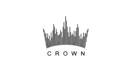 Striking modern crown logo design conveying leadership and achievement in a minimalist style