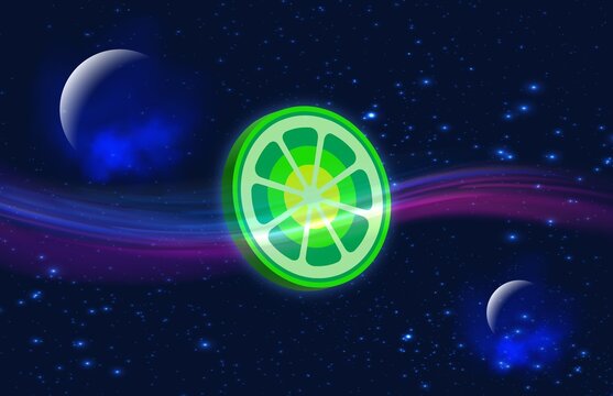 limewire-lmwr virtual currency images on digital background. 3d illustration