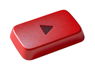 Red You Tube Play Button Icon 3 D Render Glossy Smooth Texture youtube