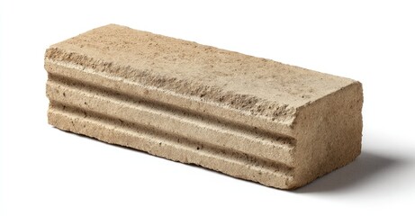 Beige rectangular brick, with two raised, parallel lines