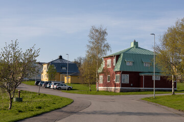 Historic Bolagsomradet residential area in Kiruna Norrbotten County Sweden designed in part by architect Gustaf Wickman photographed on June 18 2025