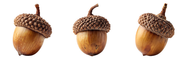 Set of A single oak tree branch with lush green leaves on transparent png background. Ai generated