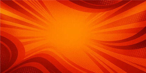 Soft red and orange swirls of light and yellow texture create an abstract energy pattern with flowing waves © FANUSH