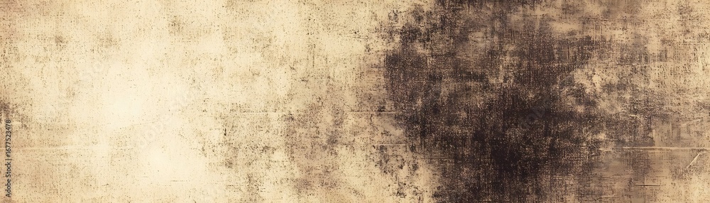Poster a textured background showcases a range of muted browns and beiges, with a strong contrast between l