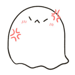 怒るおばけ