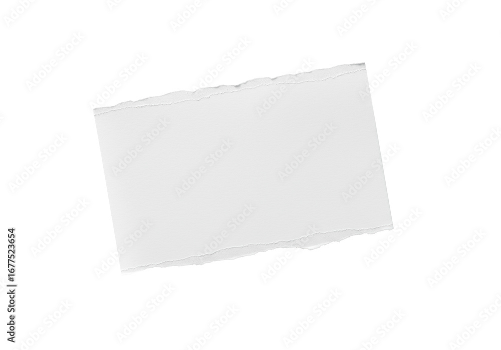 Poster a pristine, blank white paper, meticulously torn with a jagged edge, subtly floating above a transpa