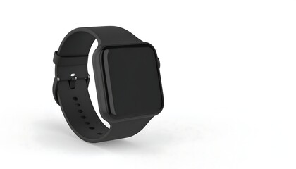 Black smart watch, isolated (1)