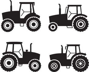 Tractor isolated on white background farming vehicle illustration