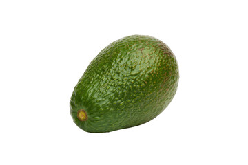 A single, ripe avocado isolated on a transparent background.  Green, healthy, and ready to eat....