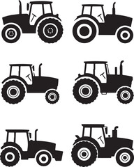 Tractor isolated on white background farming vehicle illustration
