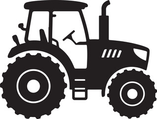 Tractor isolated on white background farming vehicle illustration