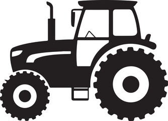 Silhouette vector illustration of an old vintage farm truck isolated on white background
