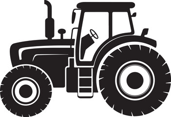 Silhouette vector illustration of an old vintage farm truck isolated on white background