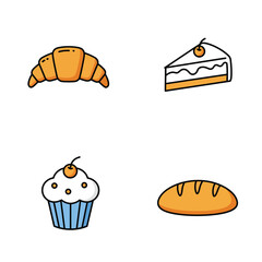 Assortment of Delicious Baked Goods and Pastries Illustrated.