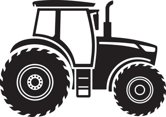 Silhouette vector illustration of an old vintage farm truck isolated on white background