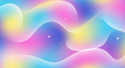 Abstract Gradient Fluid Background in Pastel Colors