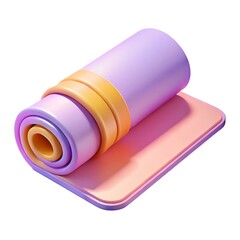 Futuristic 3D Rolled Camera Lens Icon in Gradient Style