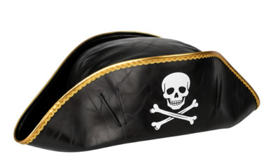Pirate fancy dress hat with Jolly Roger