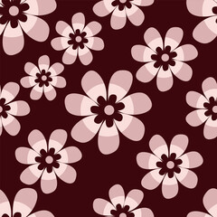 Seamless flowers pattern. Hand draw abstract pattern
