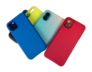 Phone Cases with Minimalist Design, Isolated on Transparent Background