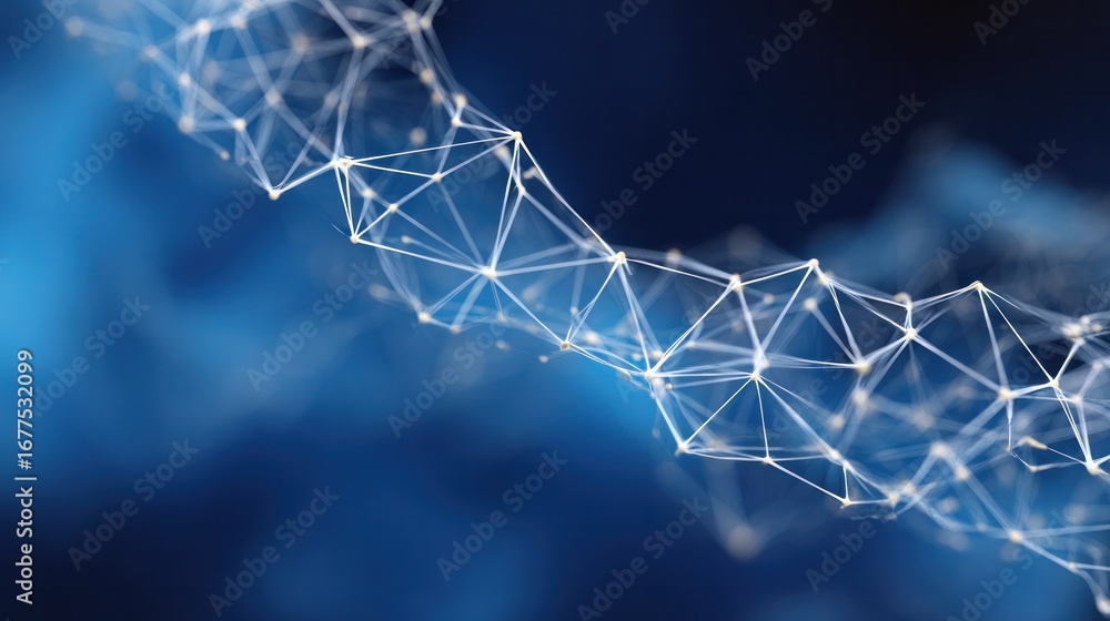 Aufkleber abstract neural network: a visually stunning representation of a neural network, rendered with inter