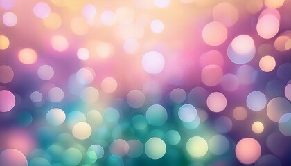 soft pastel abstract background with bokeh effect circular light spots dreamy colors pink purple green blue yellow light diffusion ethereal generative ai