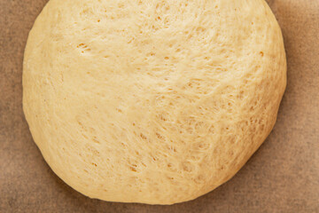 Dough raw cooking yeast, flour, water tasty snack fresh delicious gourmet food background on the...