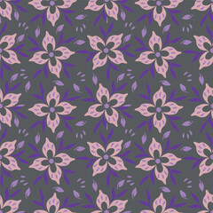 Seamless flowers pattern. Hand draw abstract pattern
