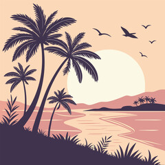 palm trees on the beach