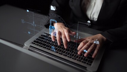 Cyber security protection and cyber security strategies against cyber threats, system hacks,...