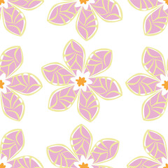 Seamless flowers pattern. Hand draw abstract pattern
