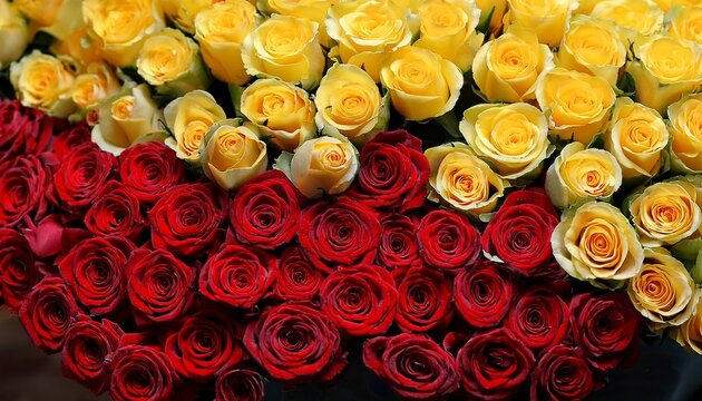 red and yellow roses